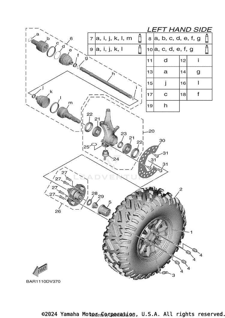 Front Wheel Schematic