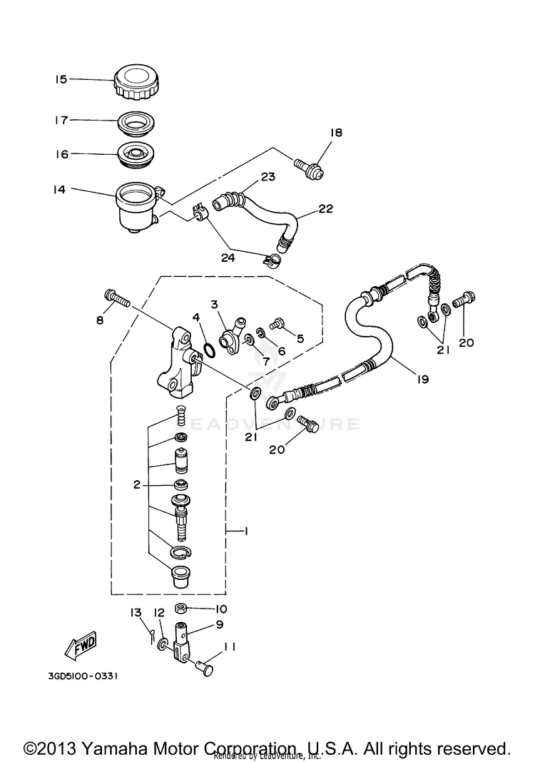 Rear Master Cylinder Schematic