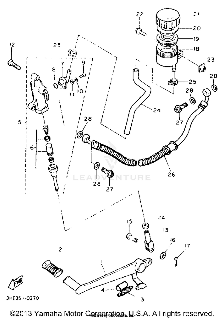 Rear Master Cylinder Schematic