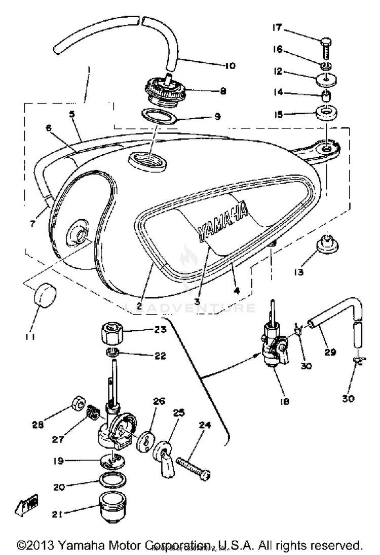 Fuel Tank  Dt100e E011001- Schematic