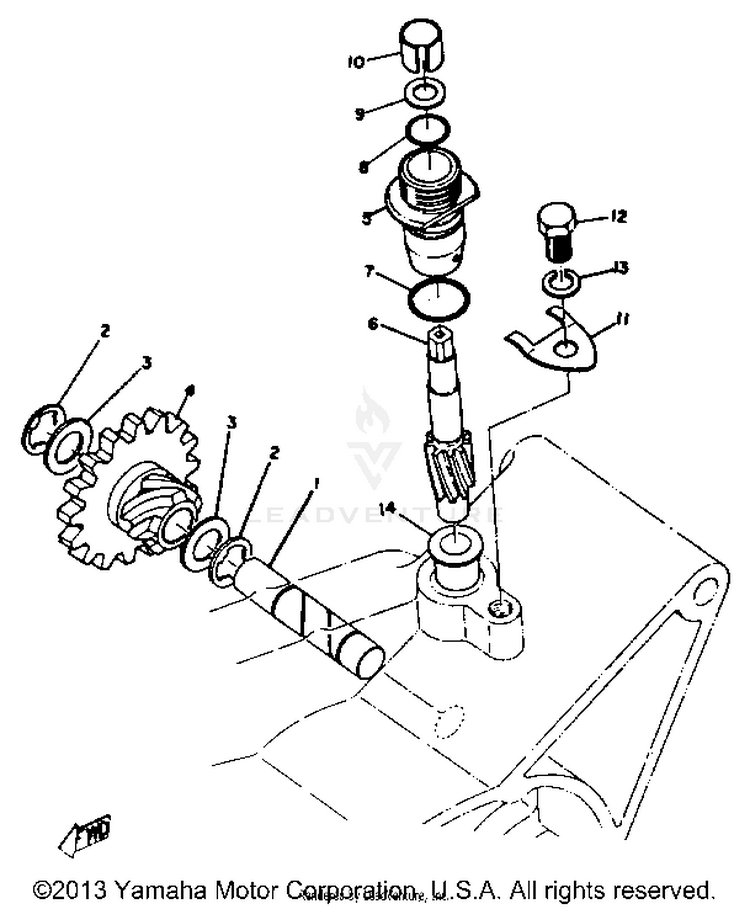 Tachometer Gear Schematic