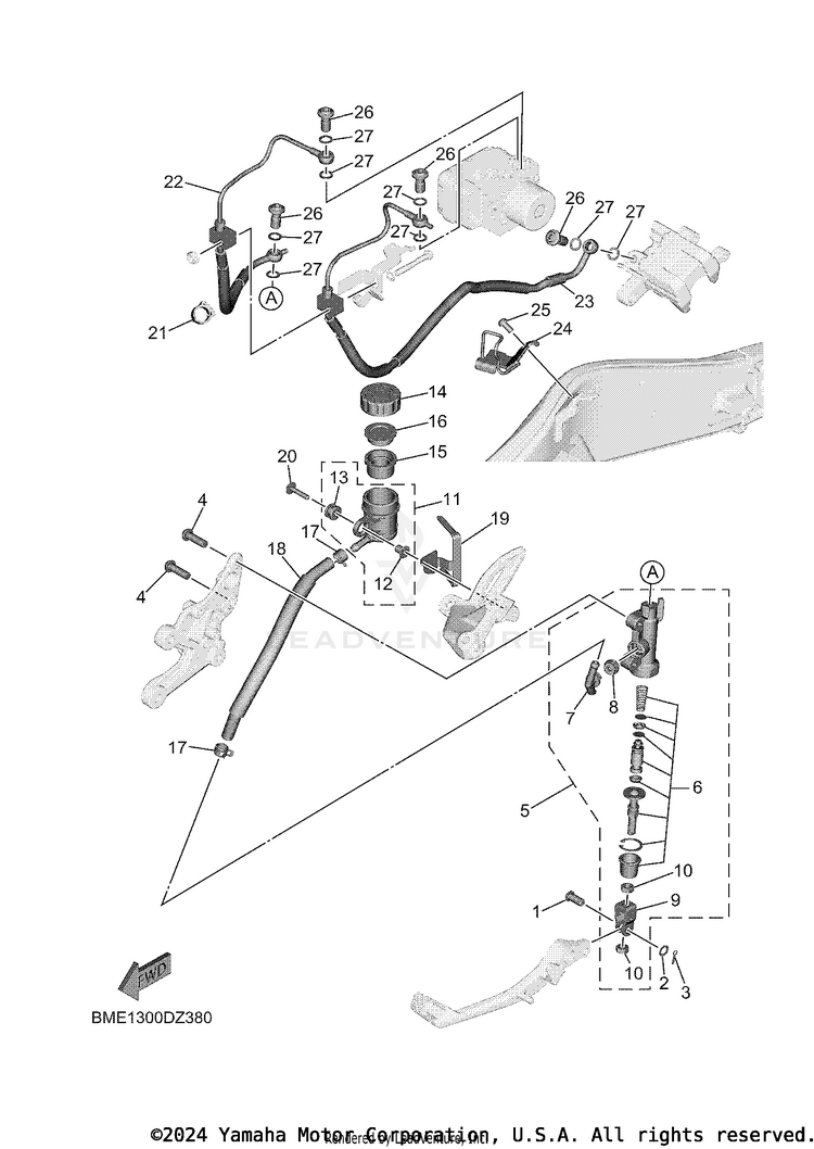 Rear Master Cylinder Schematic