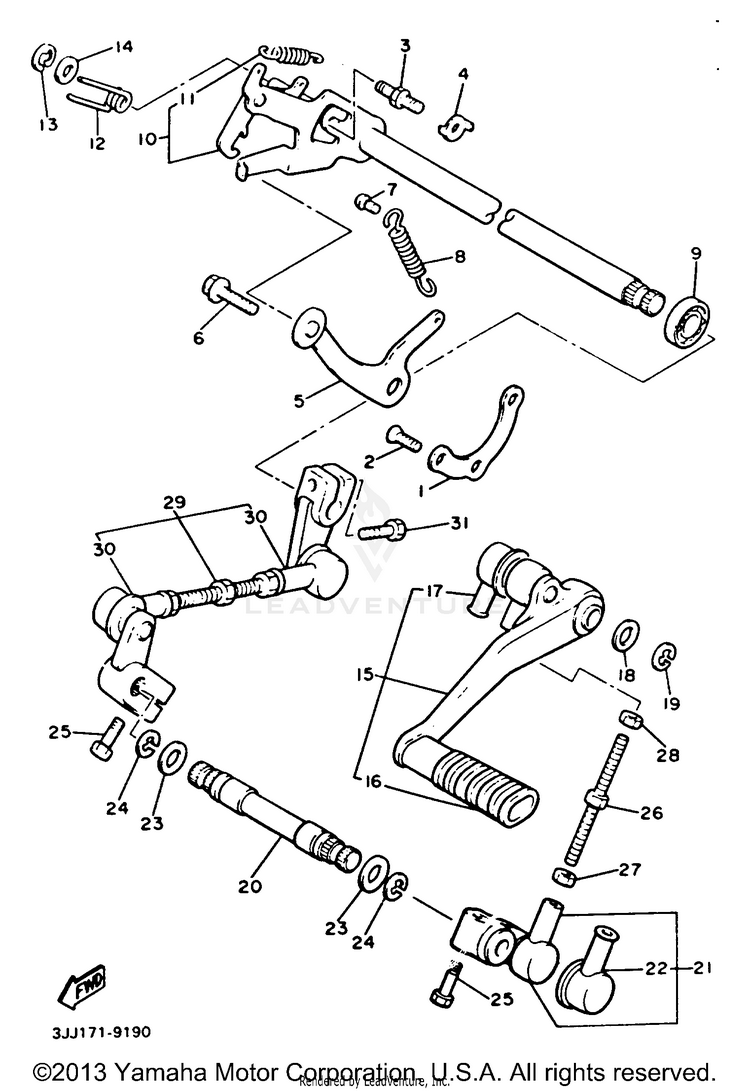 Shift Shaft Schematic