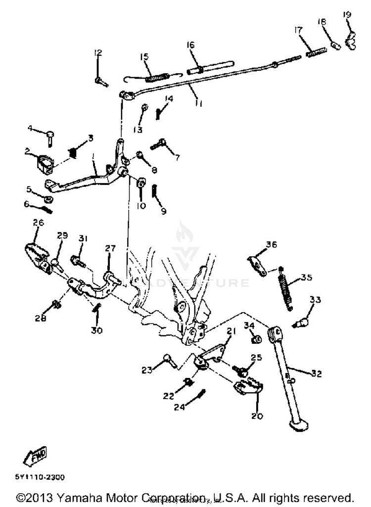 Stand Footrest Schematic