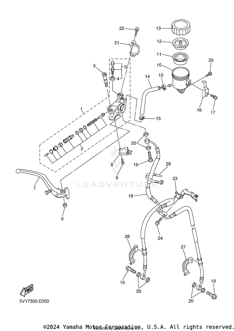 Front Master Cylinder Schematic