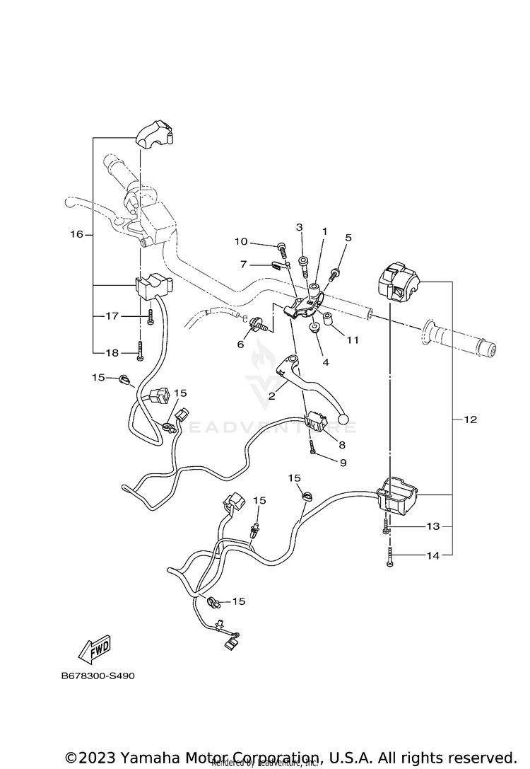 Handle Switch Lever MT10 - MT10KCB - 2019 Schematic