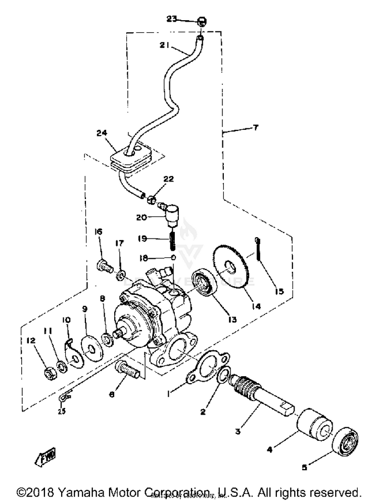 Oil Pump 250b - C - 400b - C Schematic