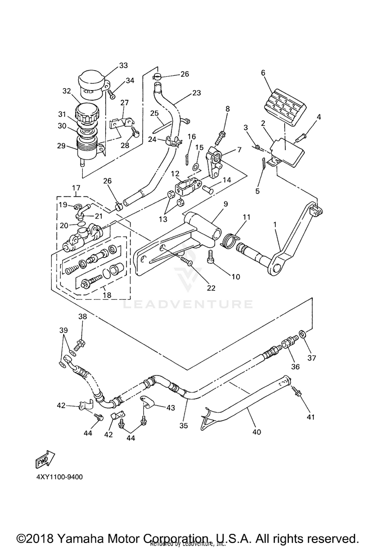 Rear Master Cylinder Schematic