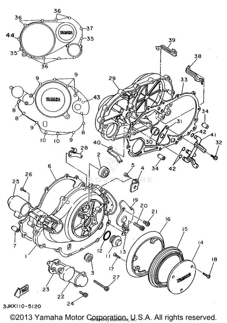 Crankcase Cover 1 Schematic
