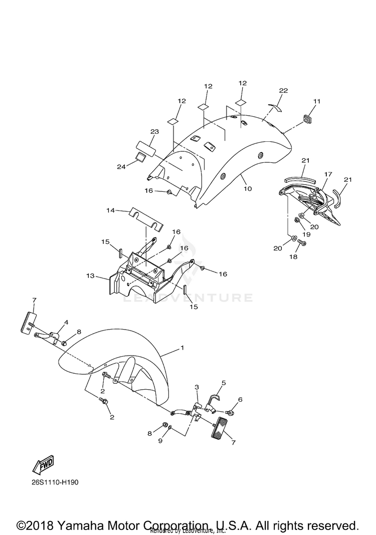 Fender V STAR 950 TOURER - XVS95CTYCB - 2009 Schematic