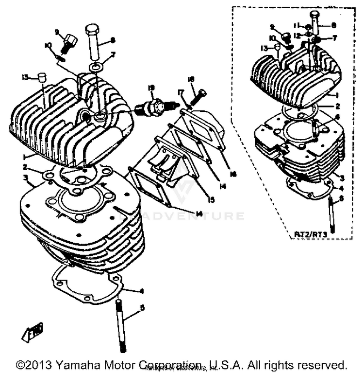 Cylinder Head Cylinder Schematic