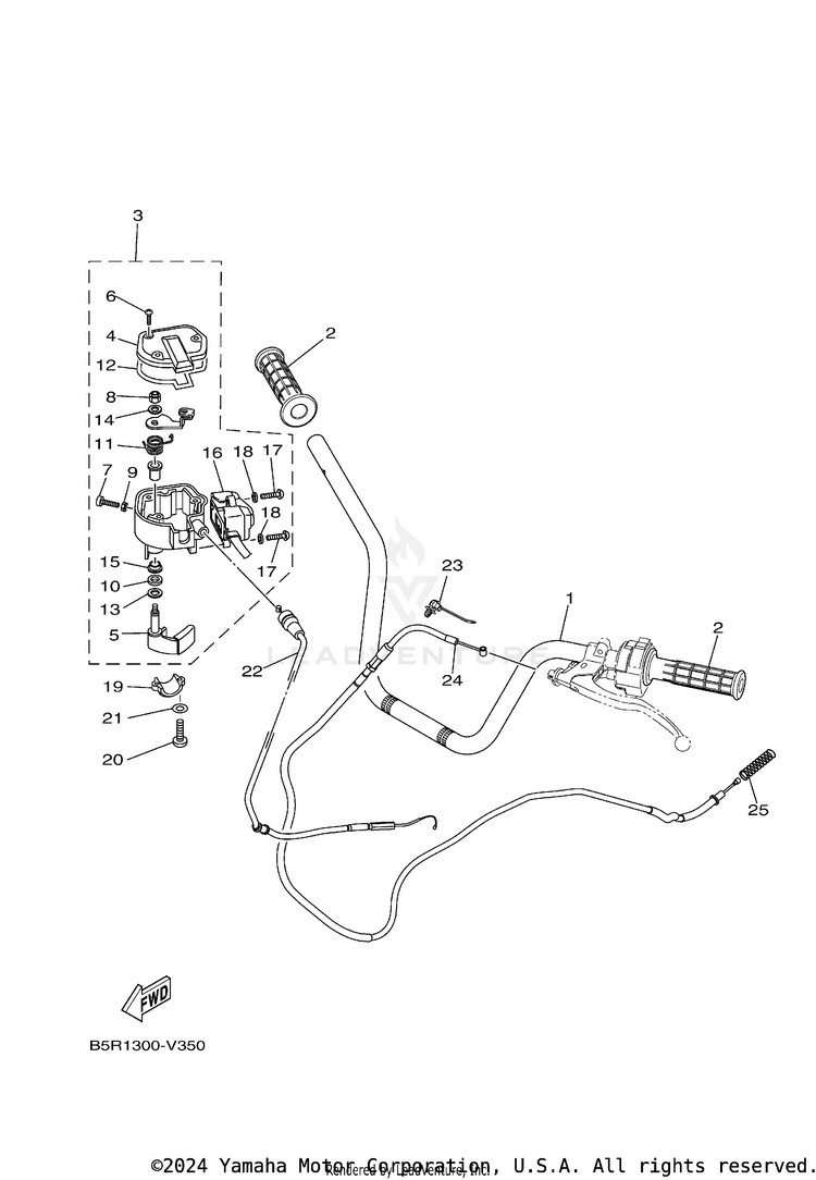 Steering Handle & Cable Schematic