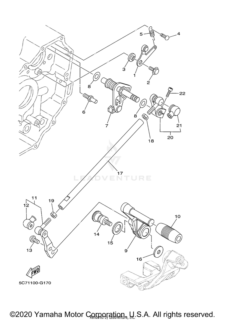 Shift Shaft RAIDER - XV19CXCB - 2008 Schematic