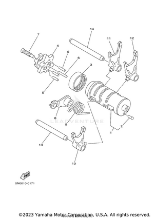 Shift Cam Fork Schematic
