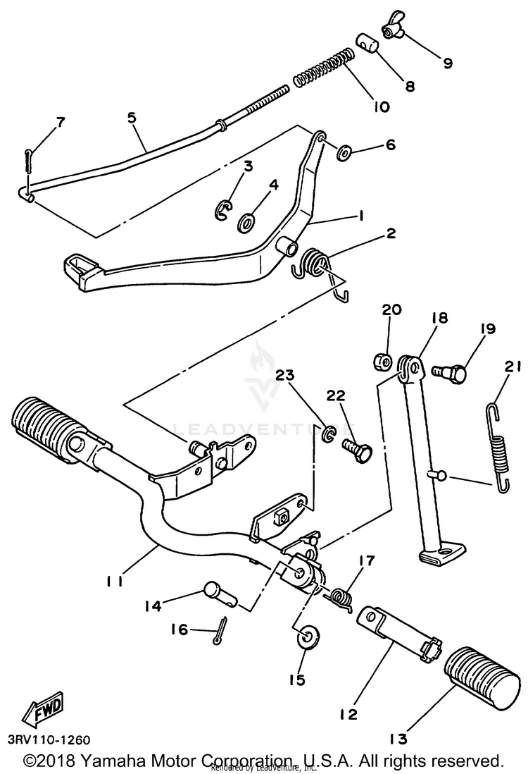 Stand - Footrest Schematic