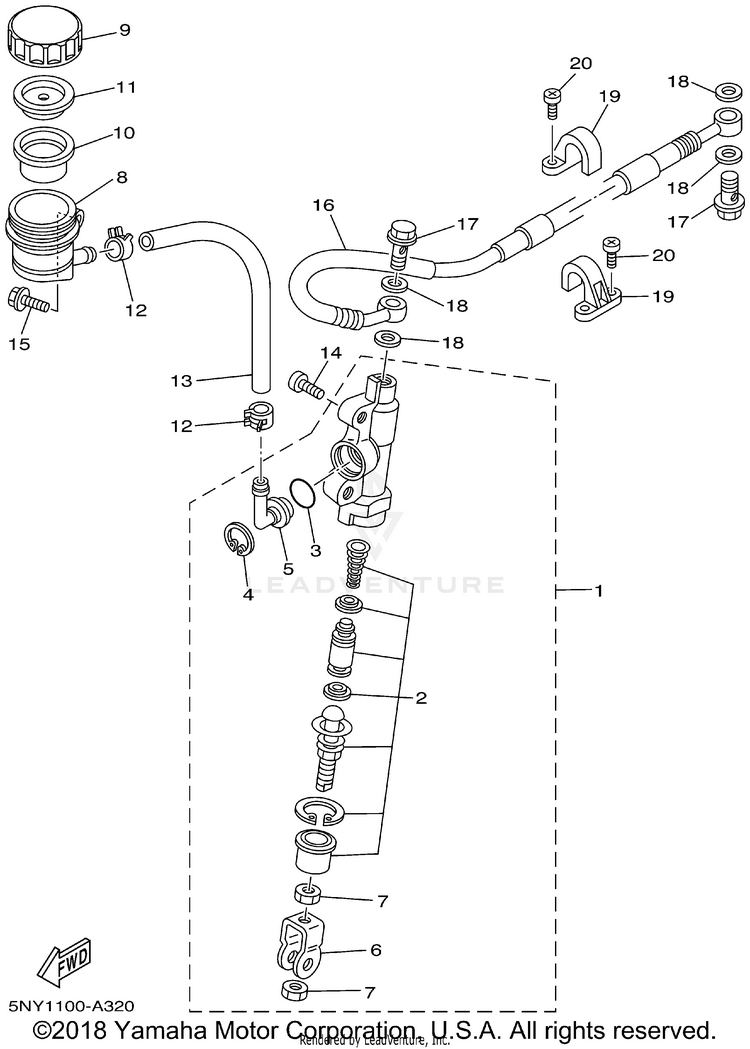 Rear Master Cylinder Schematic