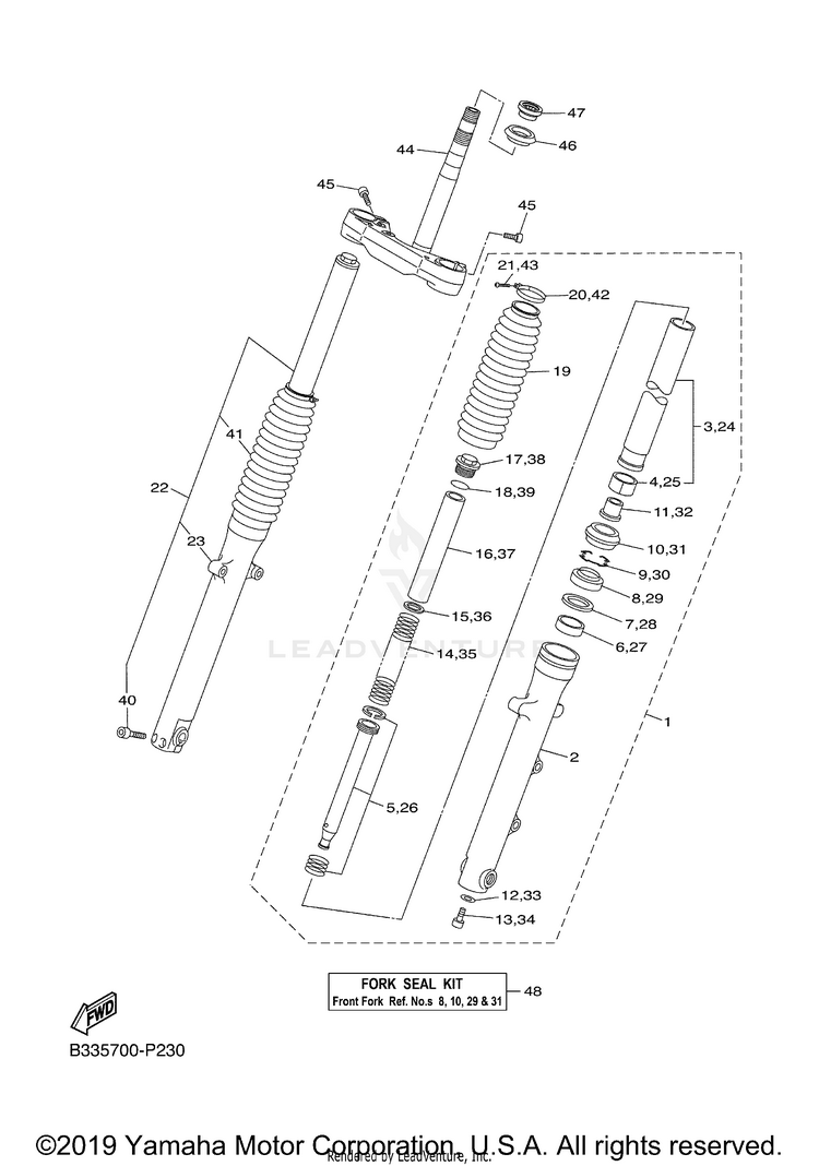 Front Fork Schematic