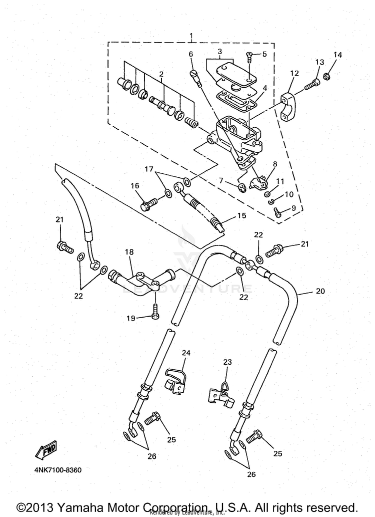 Front Master Cylinder Schematic