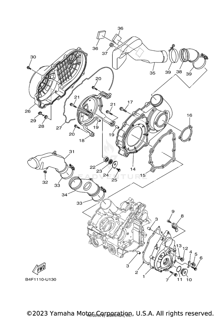 Crankcase Cover 1 Schematic