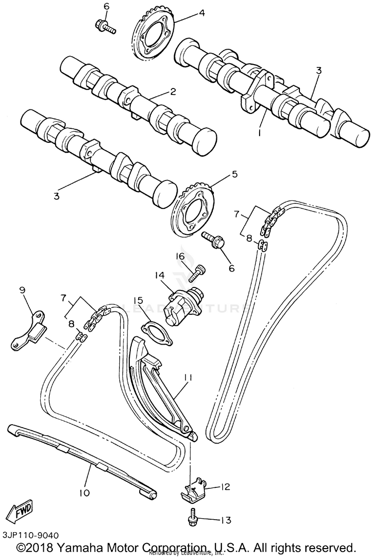 Camshaft Chain Schematic