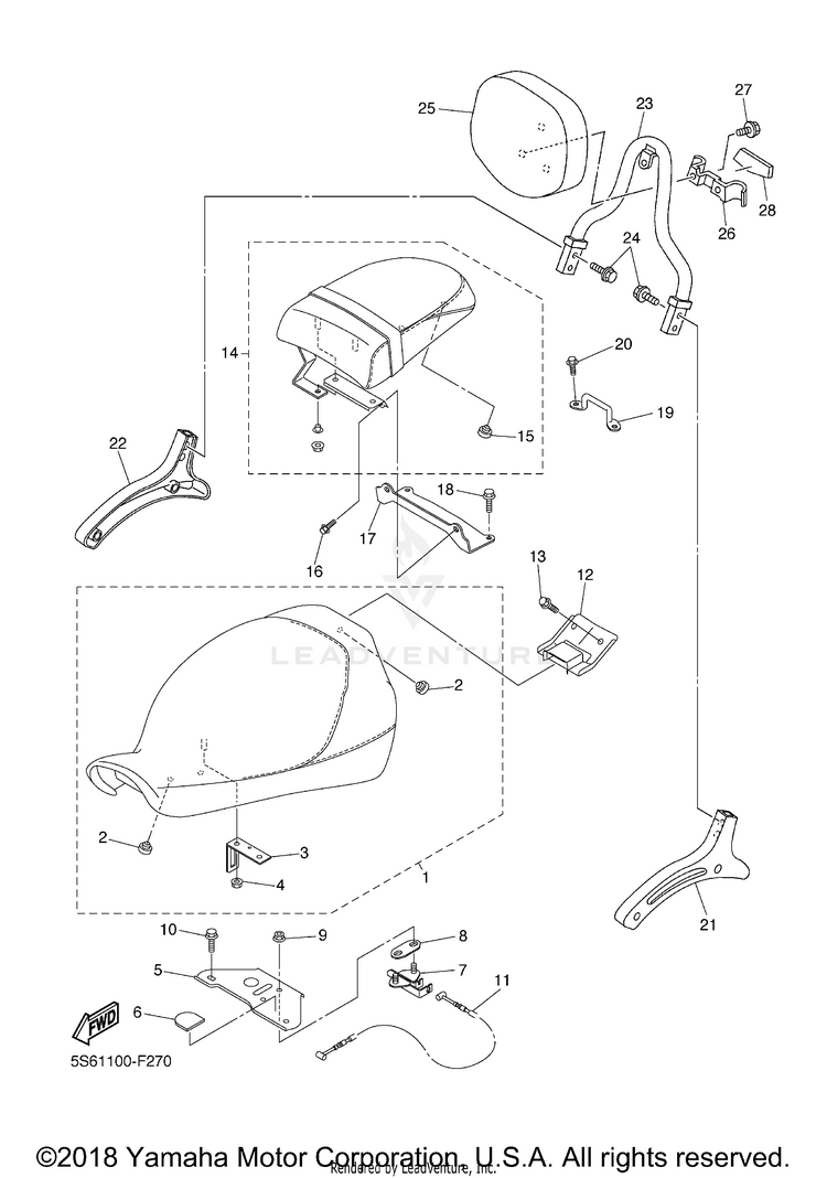 Seat V STAR 1300 TOURER - XVS13CTXB - 2008 Schematic