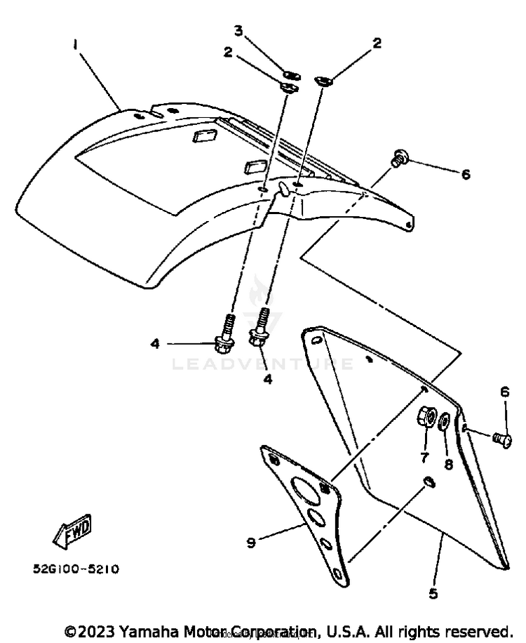 Front Fender Schematic