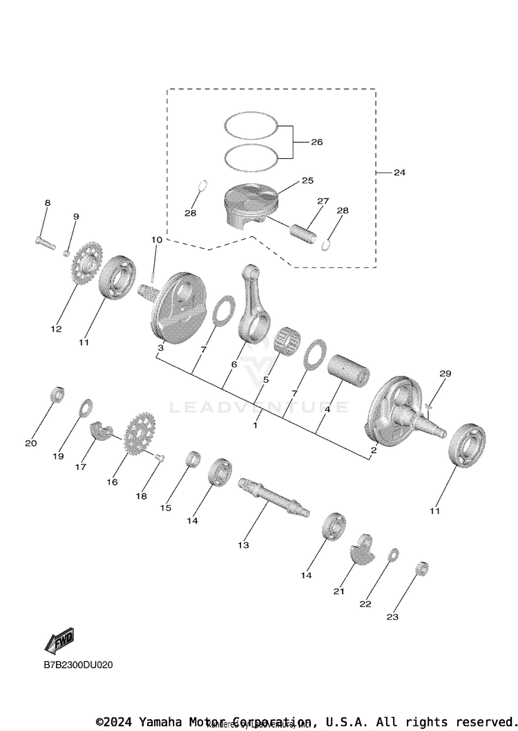 Crankshaft & Piston Schematic