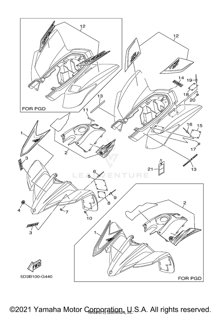 Emblem Label 1 YFZ450 - YFZ450XGY - 2008 Schematic