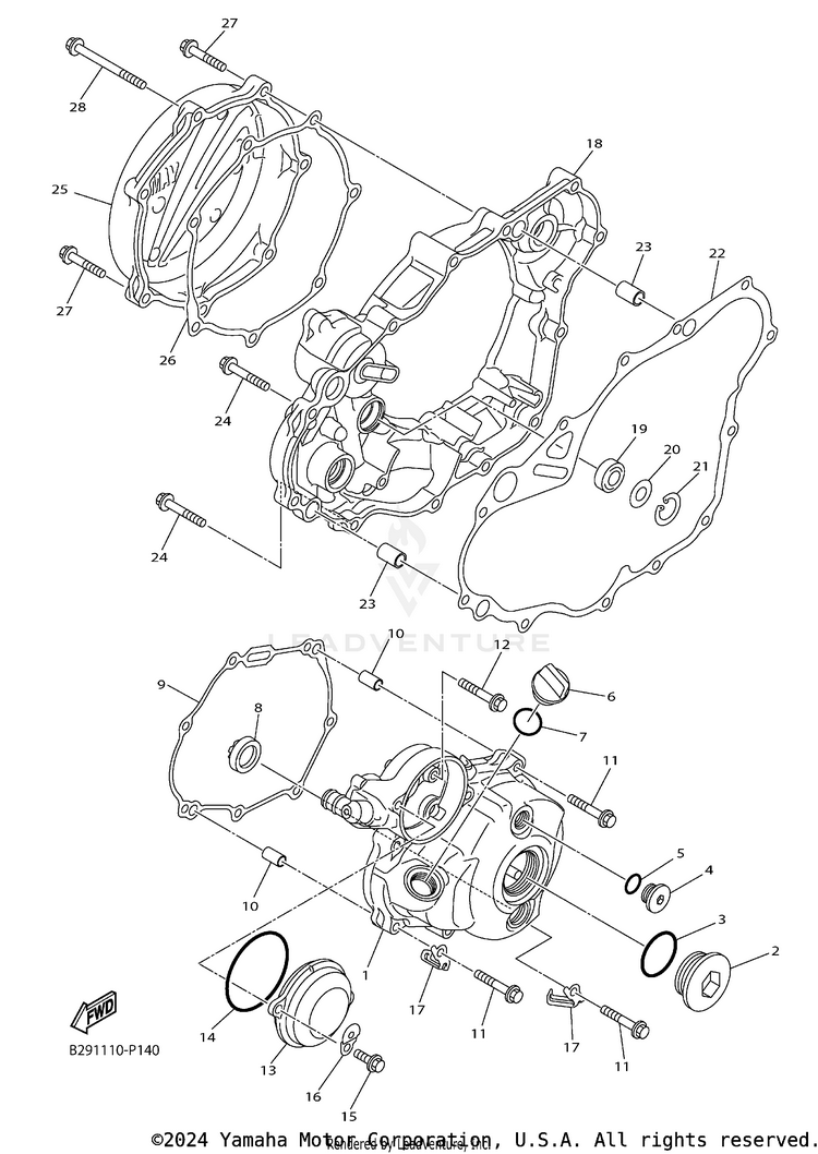 Crankcase Cover 1 Schematic