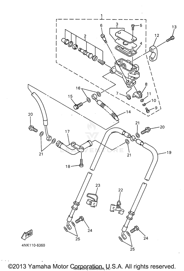 Front Master Cylinder Schematic
