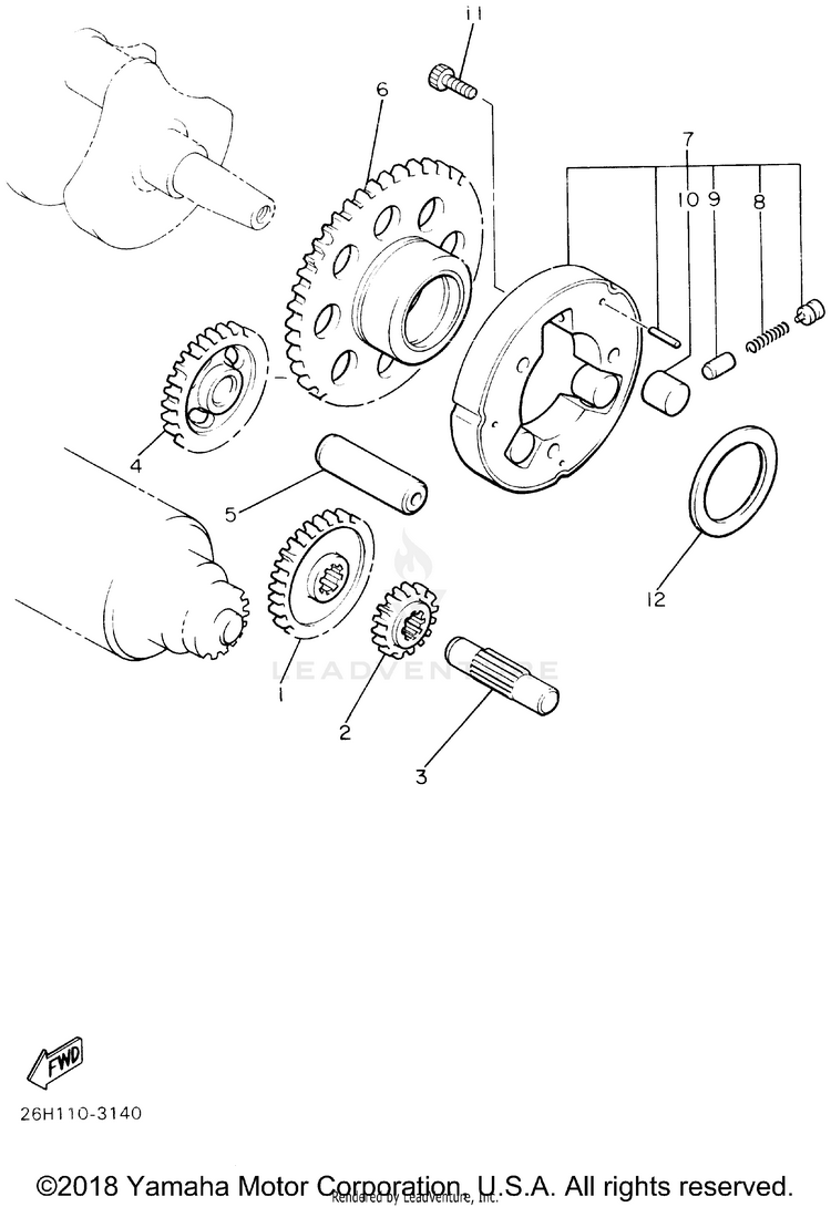 Starter Clutch V-MAX - VMX1200MC - 2000 Schematic