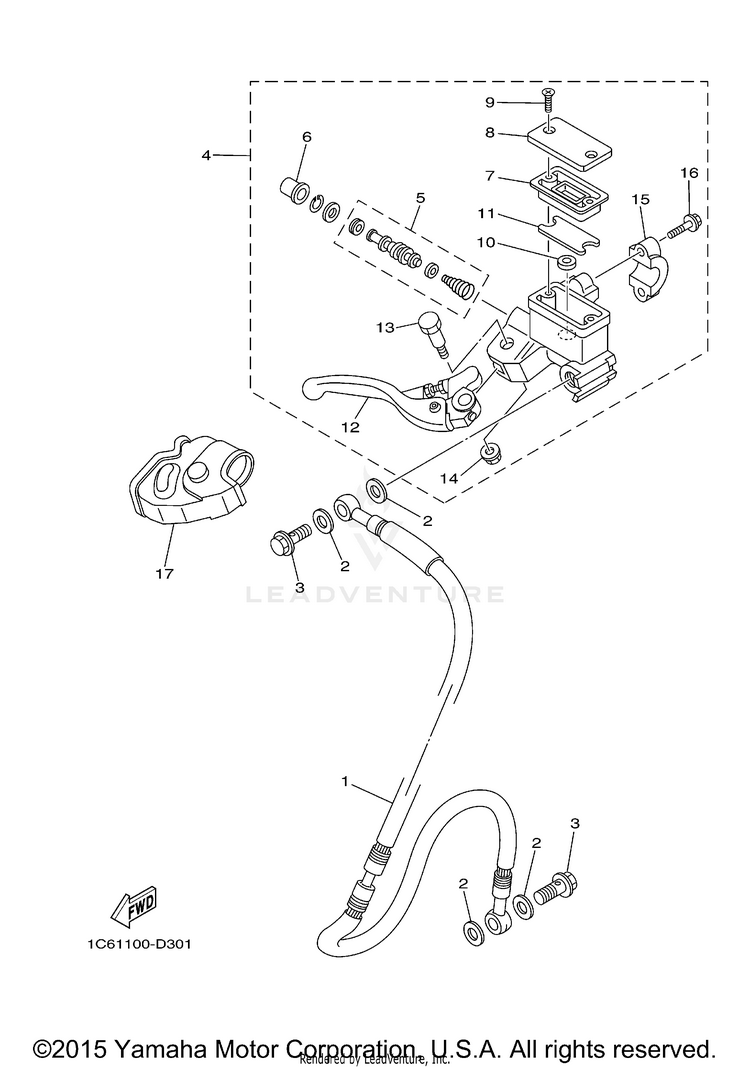Front Master Cylinder Schematic