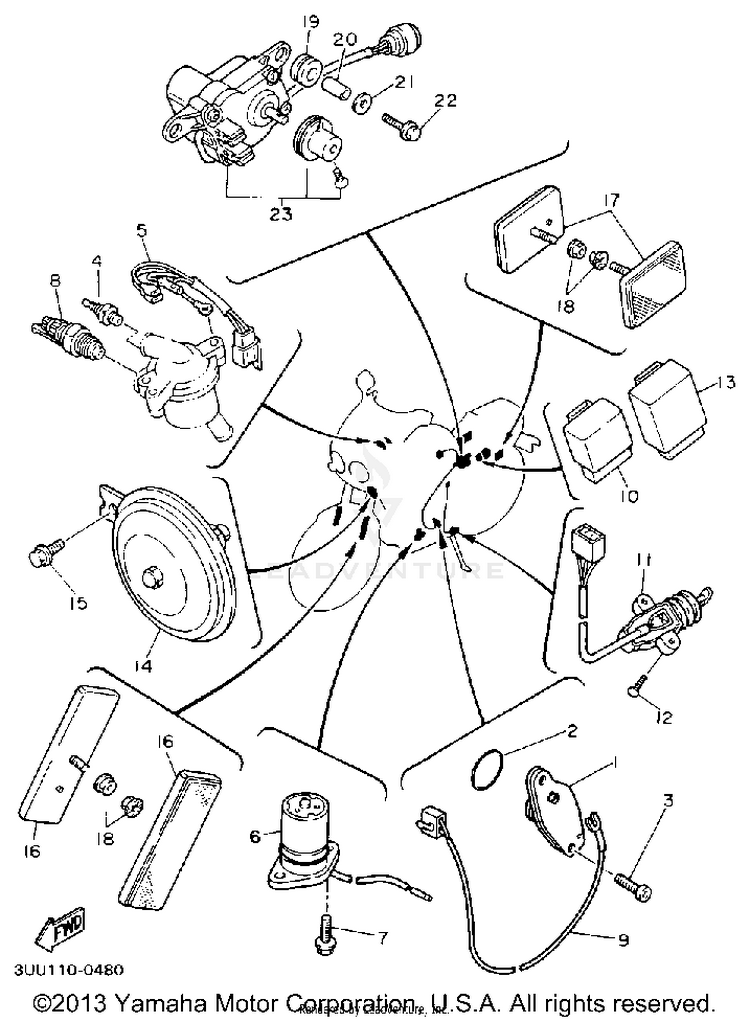 Electrical 2 FZR600RAC - 1990 Schematic
