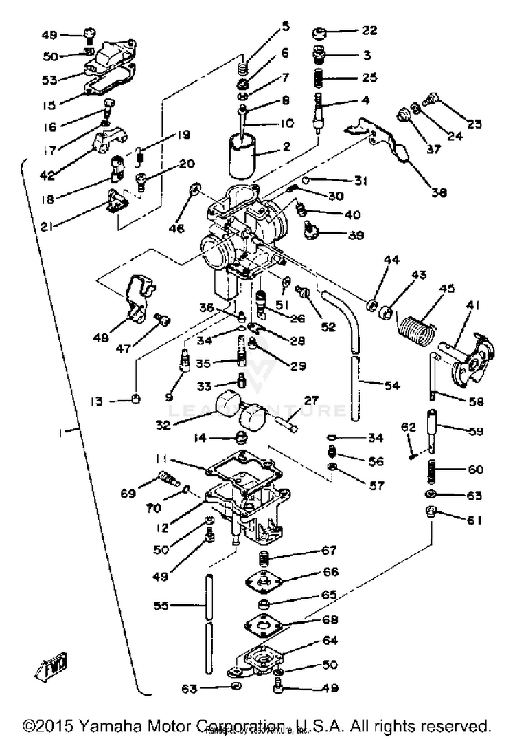Carburetor XT250H - 1981 Schematic