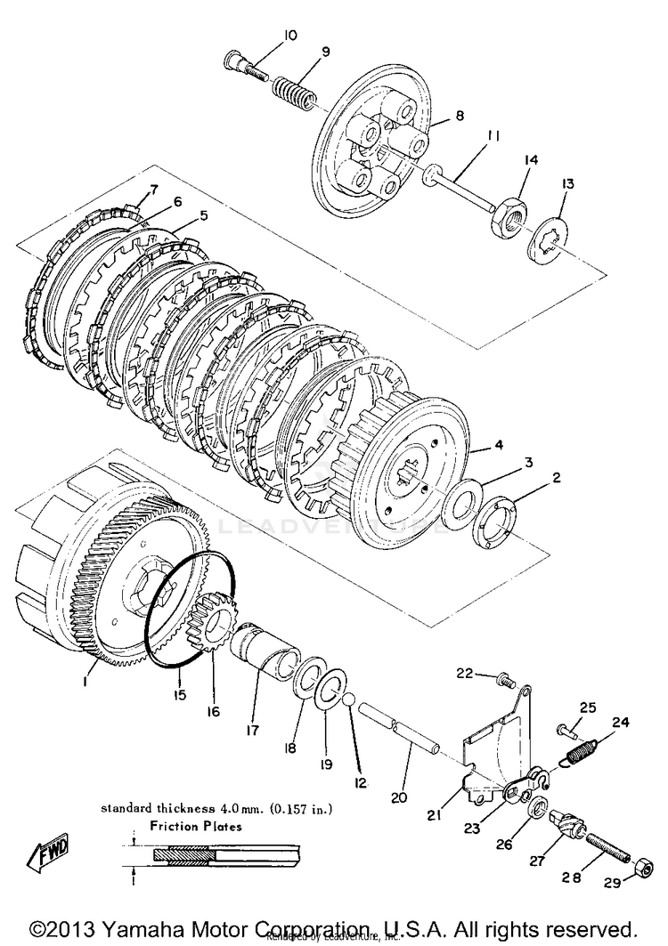 Clutch AT1B - 1970 Schematic
