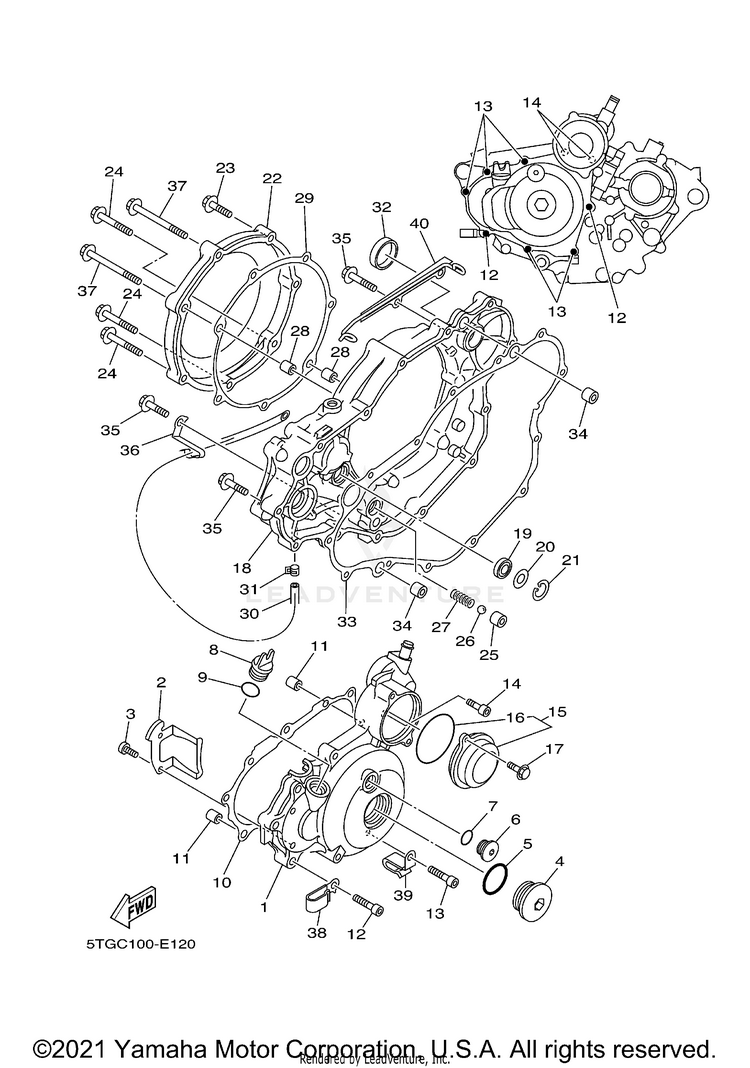 Crankcase Cover 1 YFZ450 SPECIAL EDITI - YFZ450SPV - 2006 Schematic