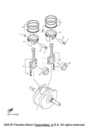 Crankshaft Piston Schematic