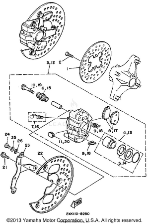 Front Brake Caliper Schematic