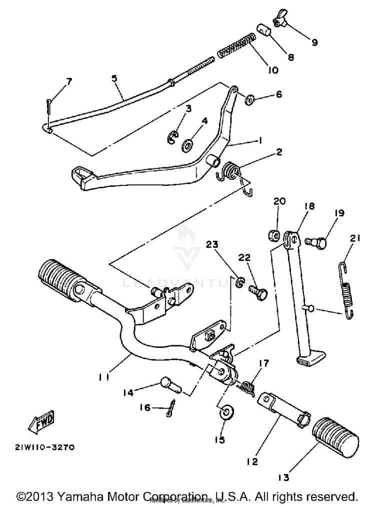 Stand - Footrest Schematic