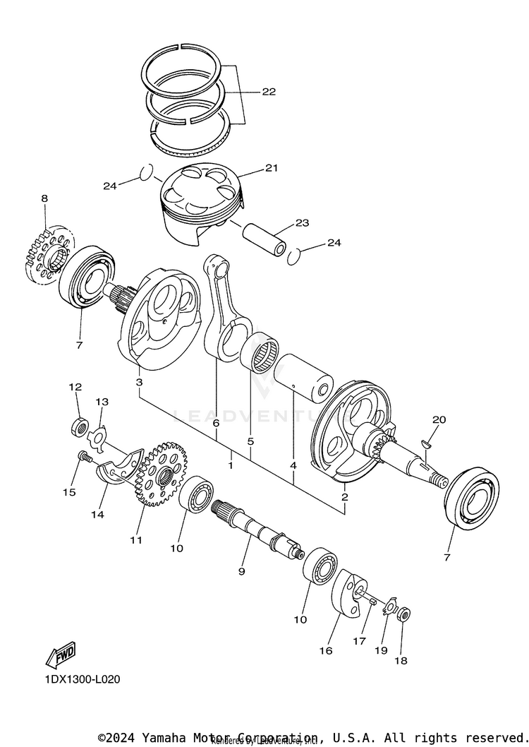 Crankshaft Piston Schematic
