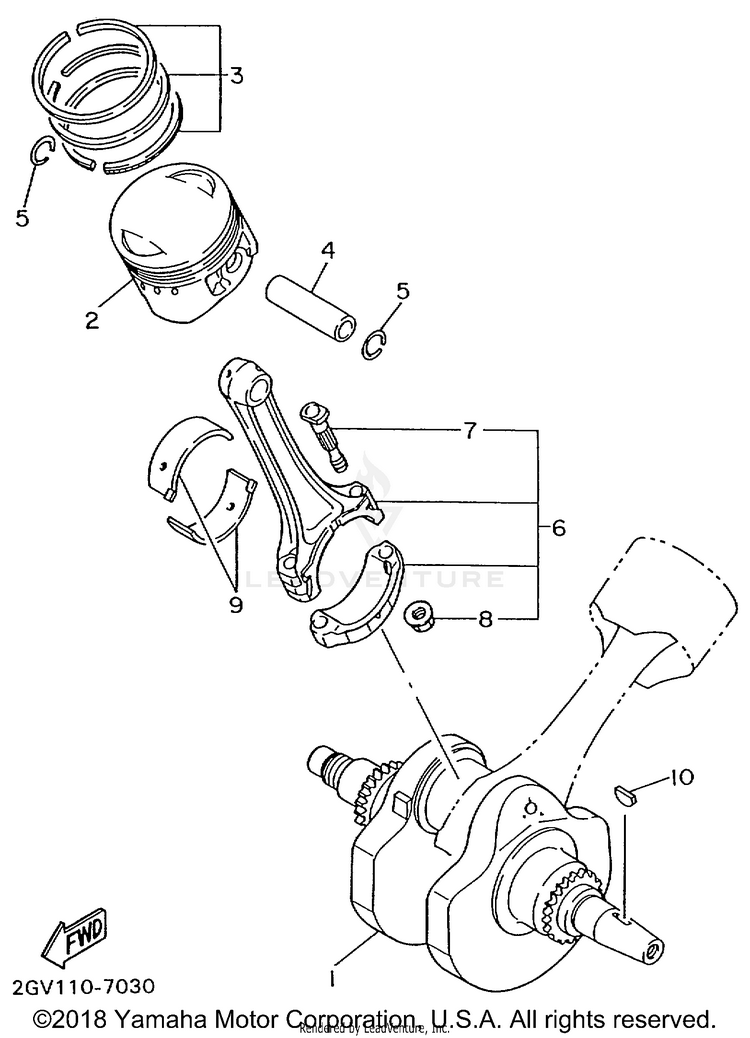 Crankshaft Piston Schematic