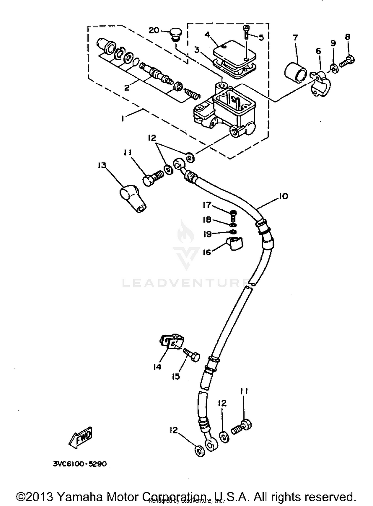 Front Master Cylinder Schematic