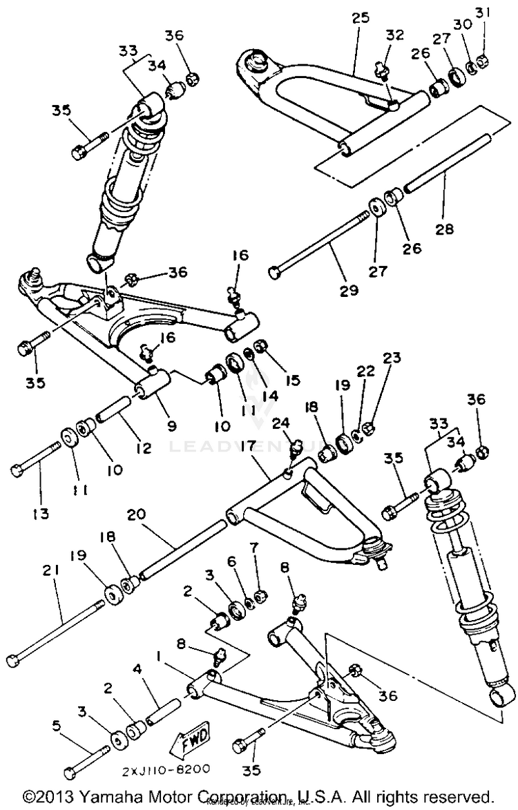 Front Suspension Wheel BLASTER - YFS200D_MN - 1992 Schematic