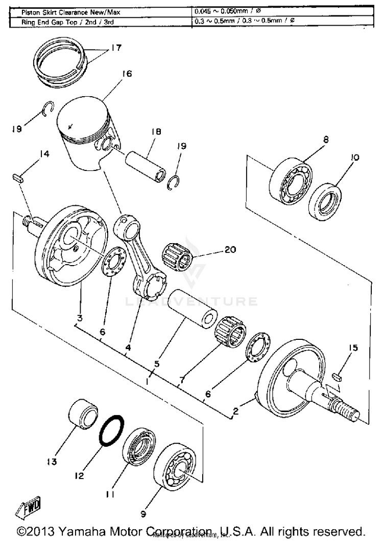 Crankshaft - Piston Schematic