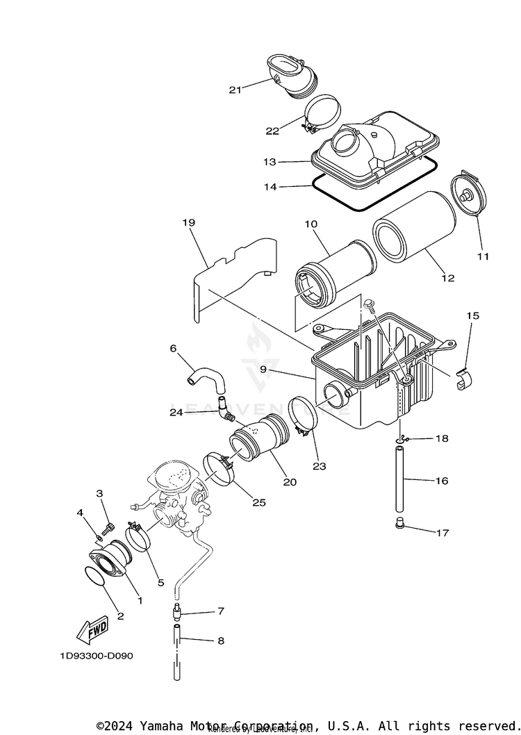 Intake GRIZZLEY 450 HUNTING - YFM450DAEH - 2014 Schematic