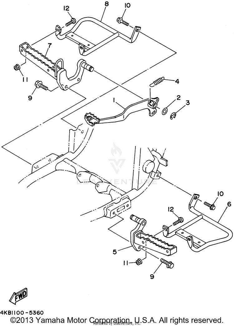 Stand Footrest Schematic