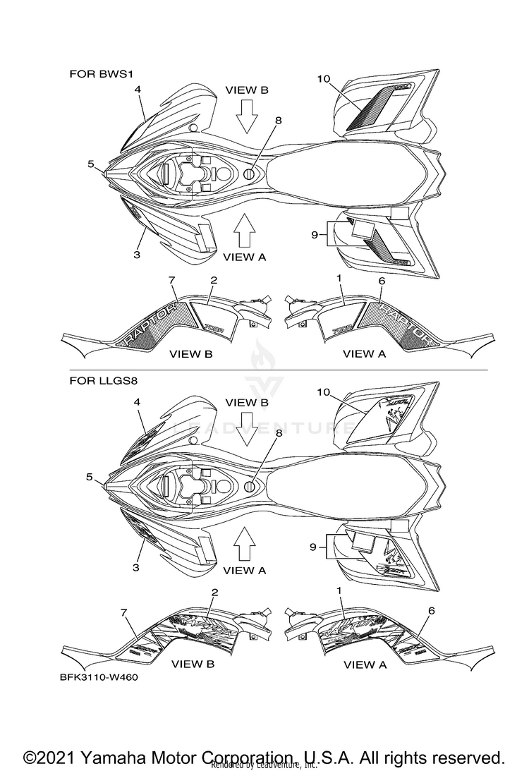 Graphics RAPTOR 700R SPECIAL - YFM70RCCMB - 2021 Schematic