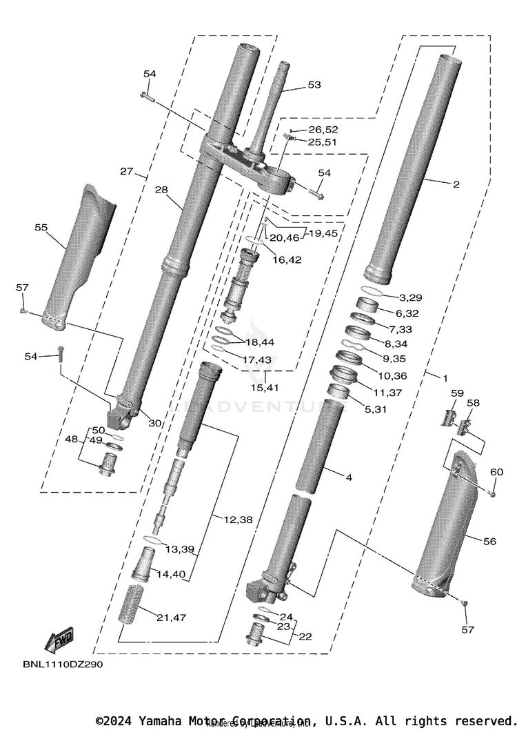 Front Fork Schematic