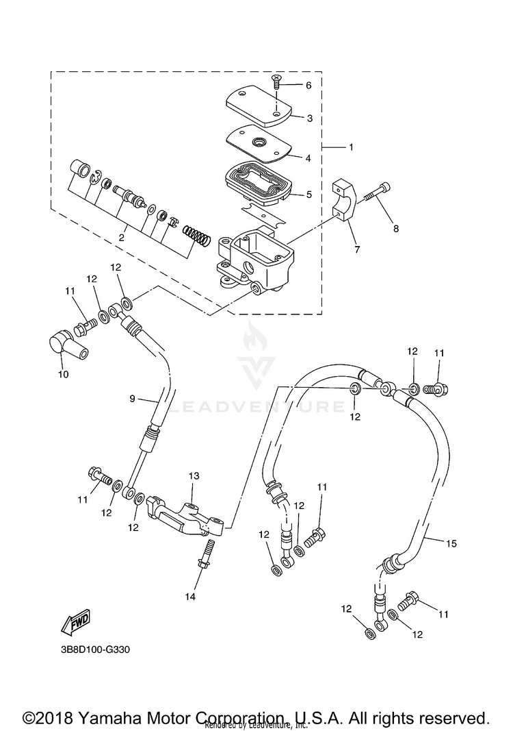 Front Master Cylinder Schematic