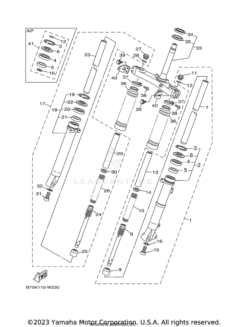 Front Fork Schematic